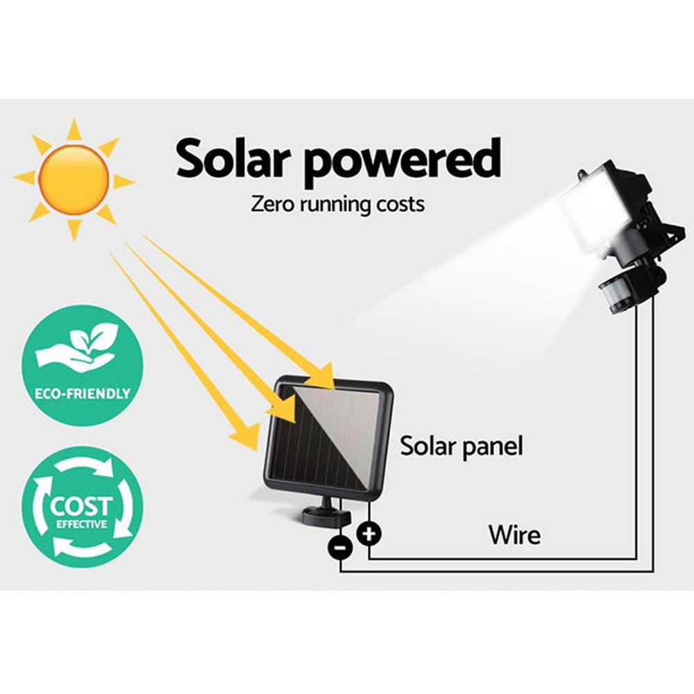 100 LED Outdoor Solar Powered Light Flood Lamp Security Garden Motion Sensor Light