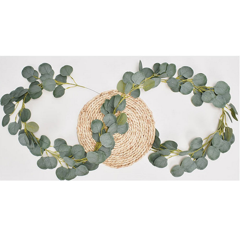 2 X Artificial Greenery Leaves Vines Plants Home Office Wedding Decoration Photography Props Style 1