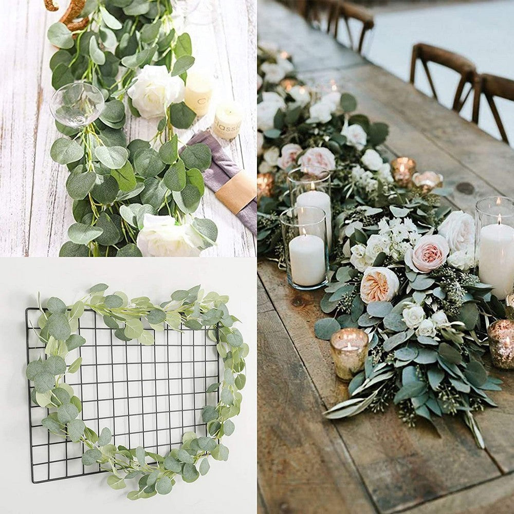 2 X Artificial Greenery Leaves Vines Plants Home Office Wedding Decoration Photography Props Style 1