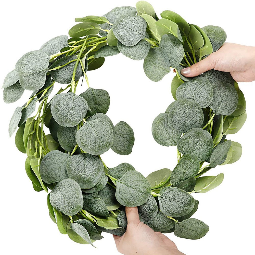 2 X Artificial Greenery Leaves Vines Plants Home Office Wedding Decoration Photography Props Style 1