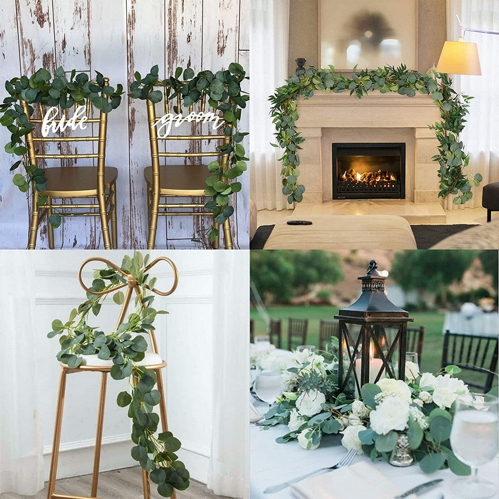 2 X Artificial Greenery Leaves Vines Plants Home Office Wedding Decoration Photography Props Style 1