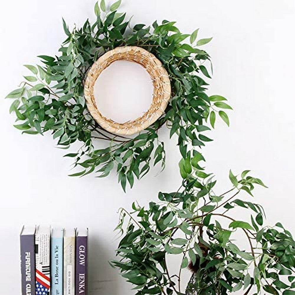Artificial Greenery Leaves Vines Plants Home Office Wedding Decoration Photography Props Style 2 Green