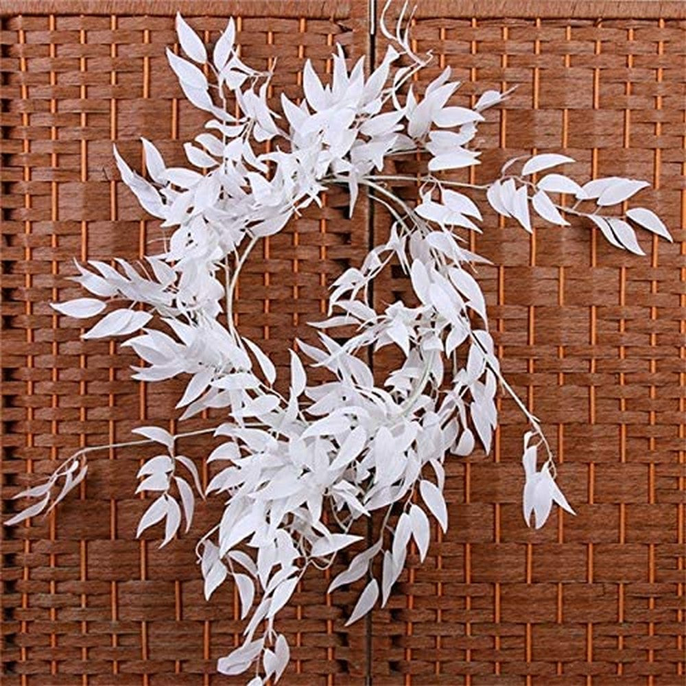 Artificial Greenery Leaves Vines Plants Home Office Wedding Decoration Photography Props Style 2 White