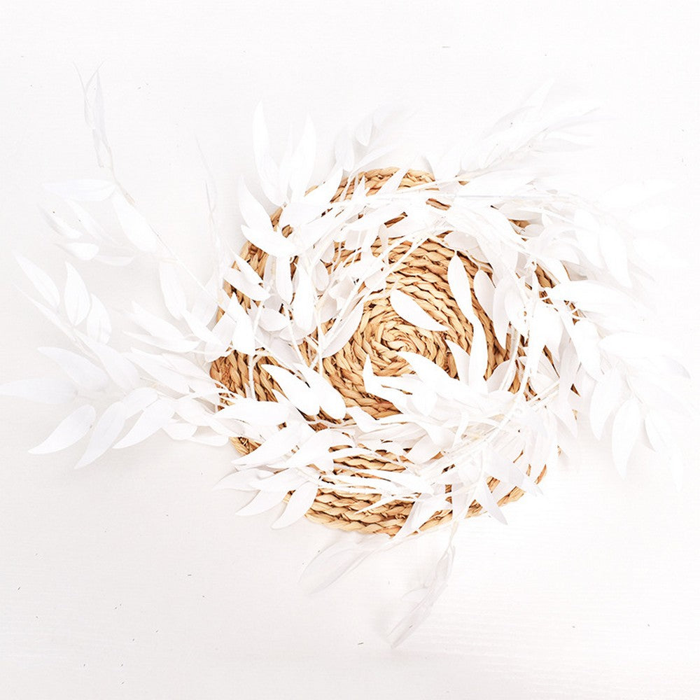 Artificial Greenery Leaves Vines Plants Home Office Wedding Decoration Photography Props Style 2 White