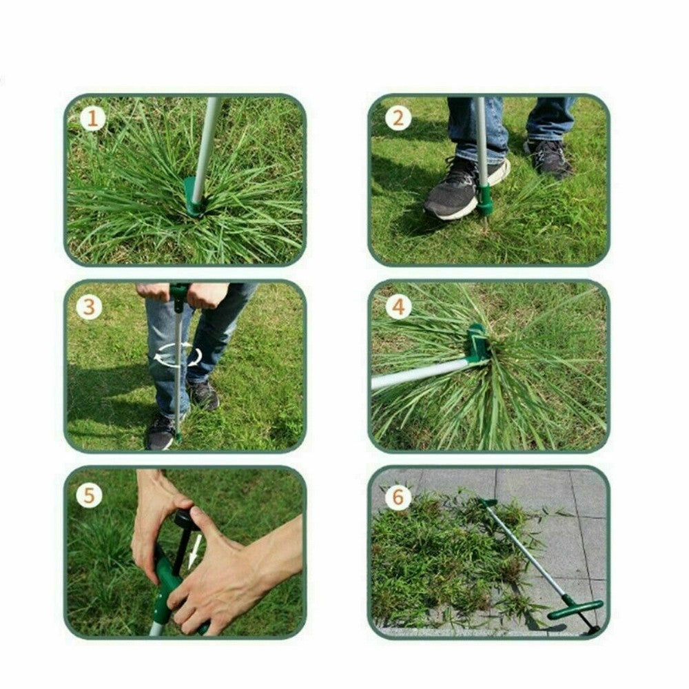 2 X Detachable Weed Puller Yard Garden Plant Root Remover Weeder Twister Twist Pull Lawn Root Killer Gardening Tool