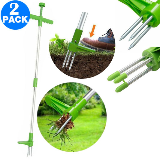 2 X Detachable Weed Puller Yard Garden Plant Root Remover Weeder Twister Twist Pull Lawn Root Killer Gardening Tool