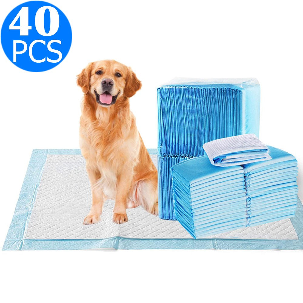 40PCS 60x60cm Absorbent Puppy Dog Pet Training Pads Cat Indoor Toilet Mats
