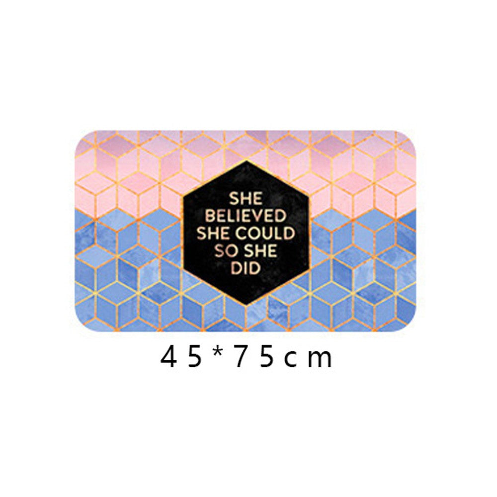 45X75CM Non-Slip Waterproof Kitchen Mat Home Floor Rug Door Carpet Oil-proof Mat Style 1