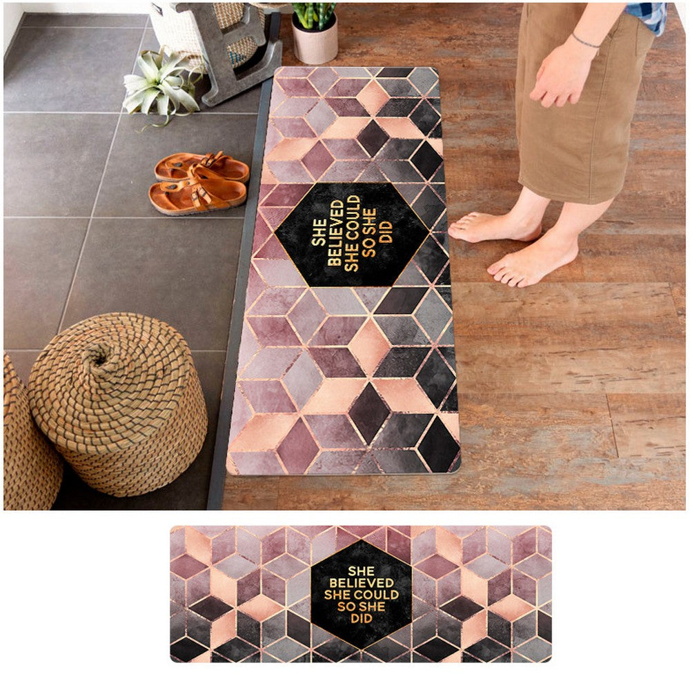 45X120CM Non-Slip Waterproof Kitchen Mat Home Floor Rug Door Carpet Oil-proof Mat Style 2