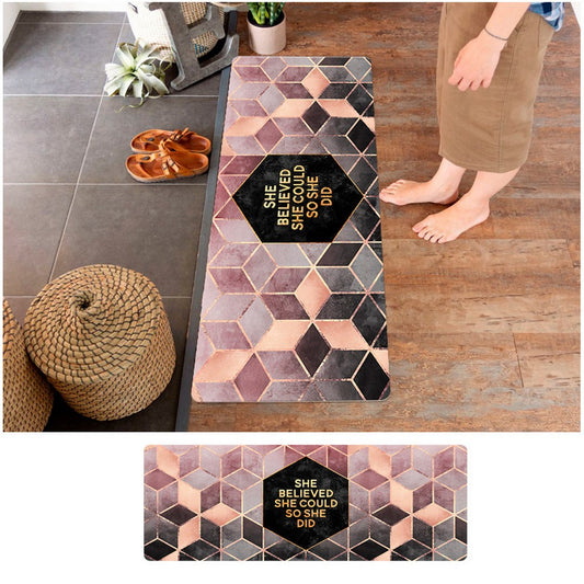45X120CM Non-Slip Waterproof Kitchen Mat Home Floor Rug Door Carpet Oil-proof Mat Style 2