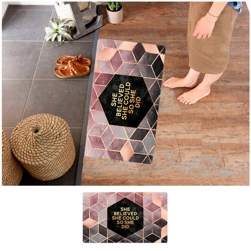 45X75CM Non-Slip Waterproof Kitchen Mat Home Floor Rug Door Carpet Oil-proof Mat Style 2