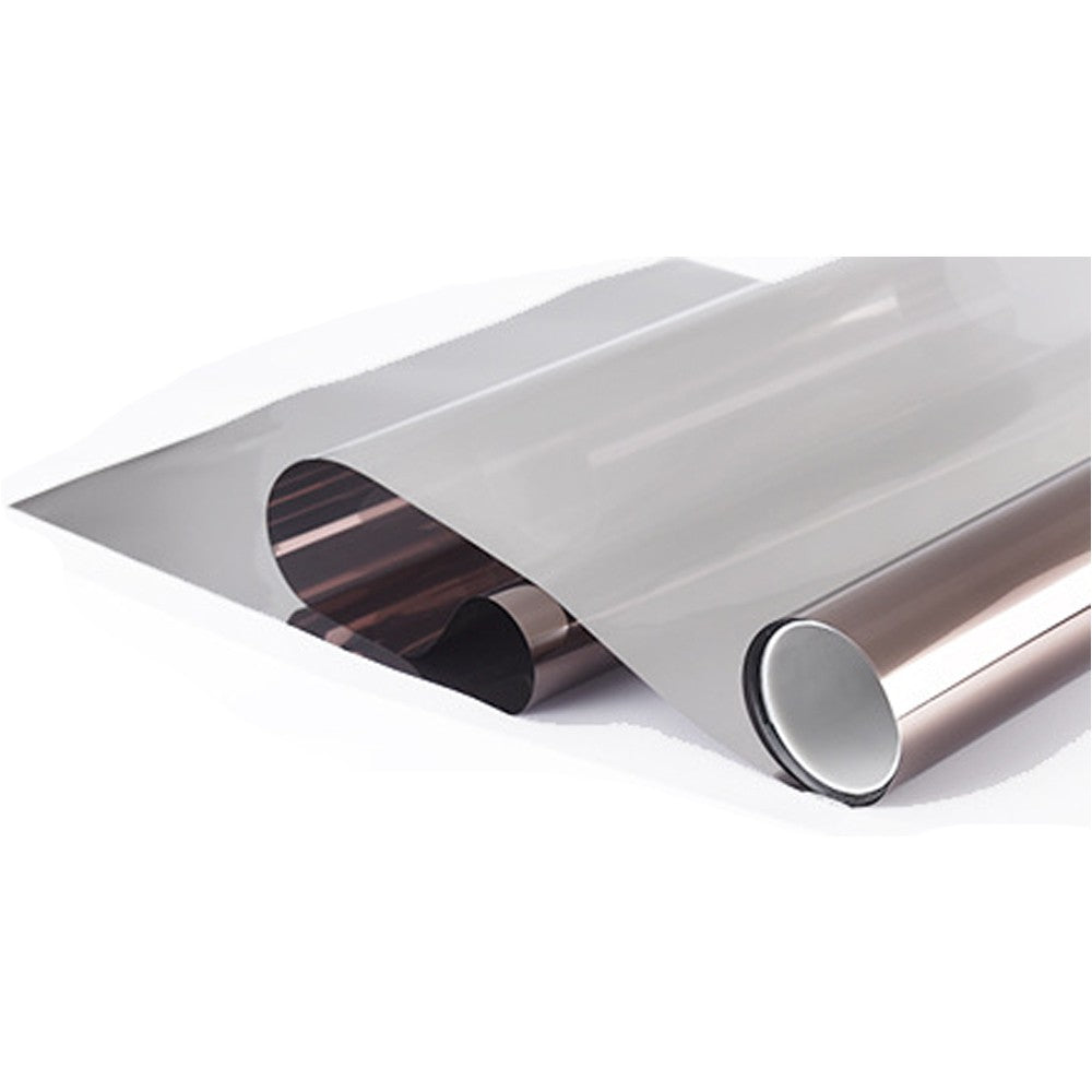 1 X 5M One Way Window Film Mirror Effect Tint Glass Cover Daytime Privacy Protecting Film Brown