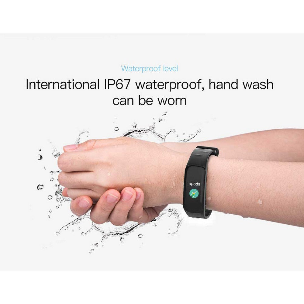 C1Plus Smart Bracelet Water Resistant Fitness Tracker Heart Rate Blood Pressure Monitor Smart Watch Red