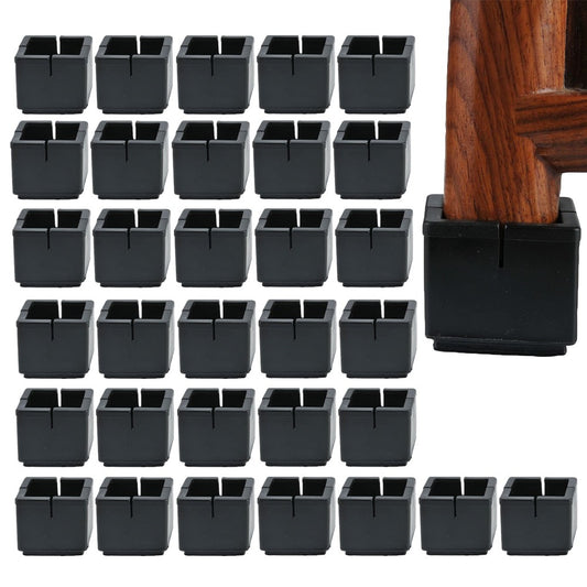 32PCS Furniture Pads Sofa Chair Leg Covers Table Leg Caps Floor Protectors with Felt Pads Fit Square 42MM to 48MM