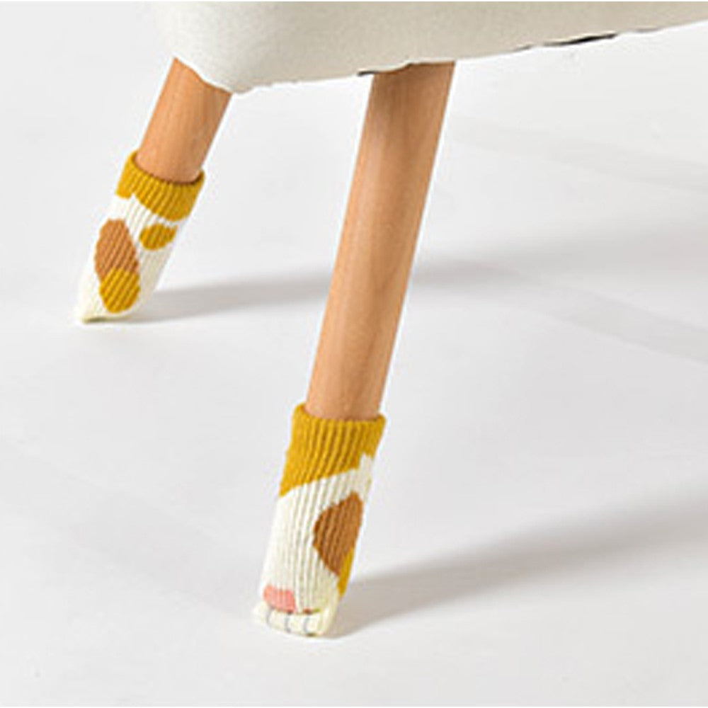 16PCS Cat Paw Design Chair Socks Chair Leg Protectors Table Leg Sleeves Floor Protectors Furniture Socks Chair Leg Covers Designed for Cat Lovers