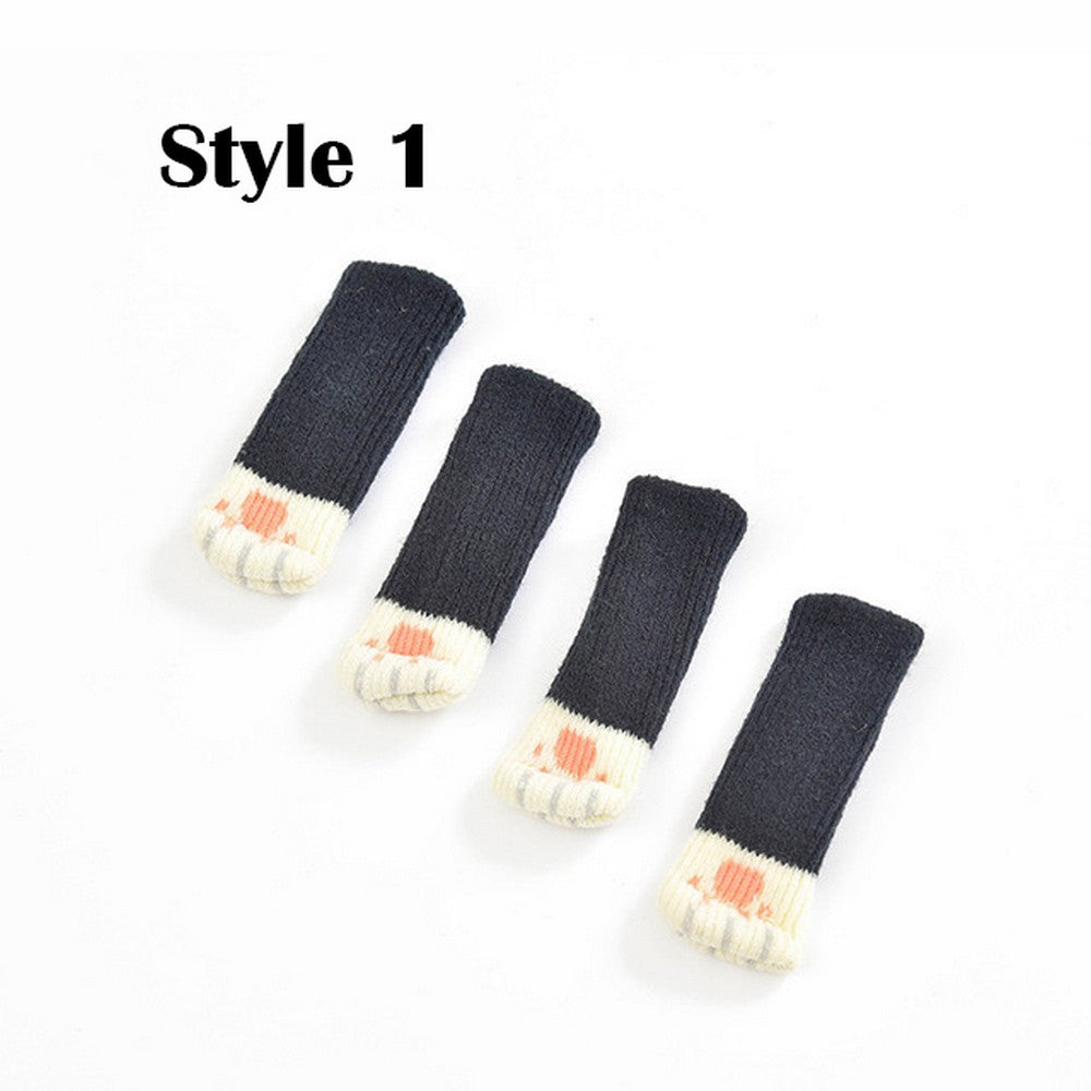 16PCS Cat Paw Design Chair Socks Chair Leg Protectors Table Leg Sleeves Floor Protectors Furniture Socks Chair Leg Covers Designed for Cat Lovers