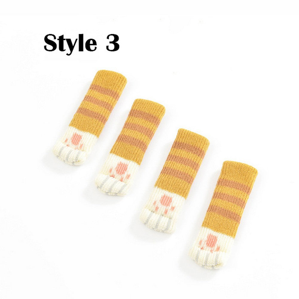 16PCS Cat Paw Design Chair Socks Chair Leg Protectors Table Leg Sleeves Floor Protectors Furniture Socks Chair Leg Covers Designed for Cat Lovers