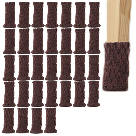 32PCS Chair Socks Chair Leg Protectors Table Leg Sleeves Floor Protectors Furniture Socks Chair Leg Covers Dark Brown