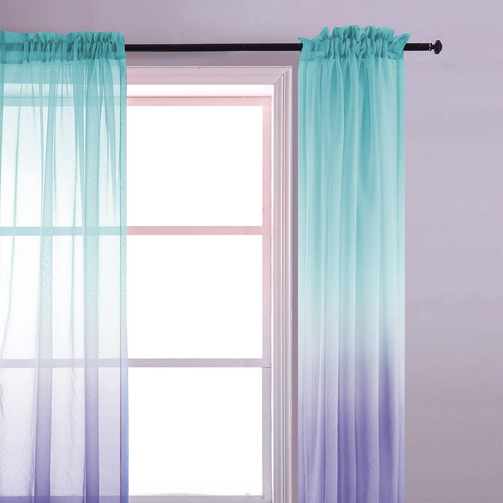 1.32x1.83M Multiple Installation Ways Semi Sheer Curtains Home Decorations for Bedroom Living Room Set of 2 Drape Panels Style 1