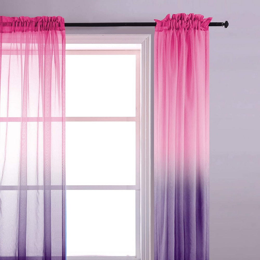 1.32x2.14M Multiple Installation Ways Semi Sheer Curtains Home Decorations for Bedroom Living Room Set of 2 Drape Panels Style 4