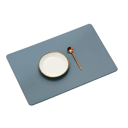 4Pcs Rectangle PVC PU Leather Place Mats Heat Insulation Placemats Stylish Tablemats for Kitchen Home Dining Room Dinner Table Hotel Feast