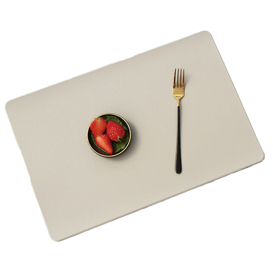 4Pcs Rectangle PVC PU Leather Place Mats Heat Insulation Placemats Stylish Tablemats for Kitchen Home Dining Room Dinner Table Hotel Feast