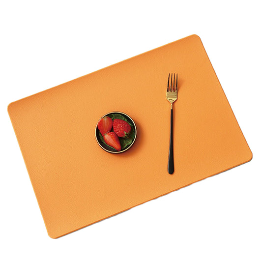 4Pcs Rectangle PVC PU Leather Place Mats Heat Insulation Placemats Stylish Tablemats for Kitchen Home Dining Room Dinner Table Hotel Feast