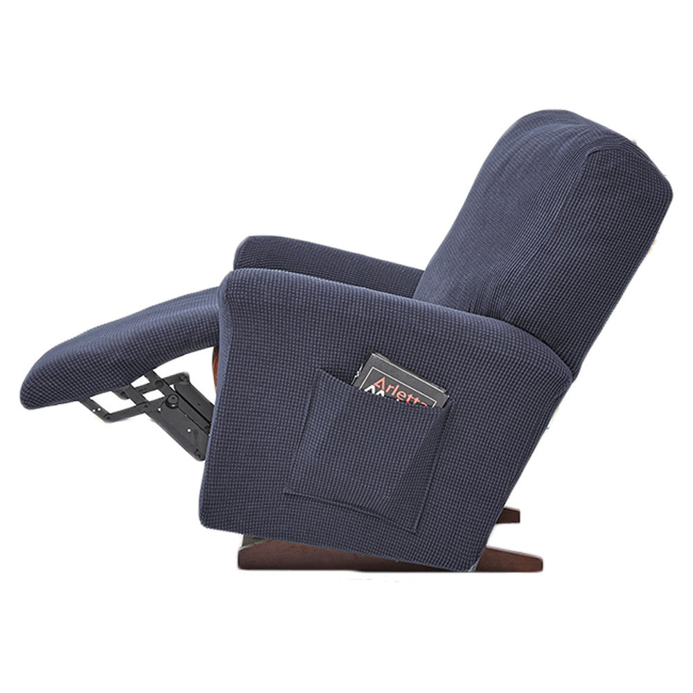 Stretch Recliner Cover Soft Recliner Chair Slip Cover Recliner Couch Slipcover Lift Reclining Cover Navy Blue