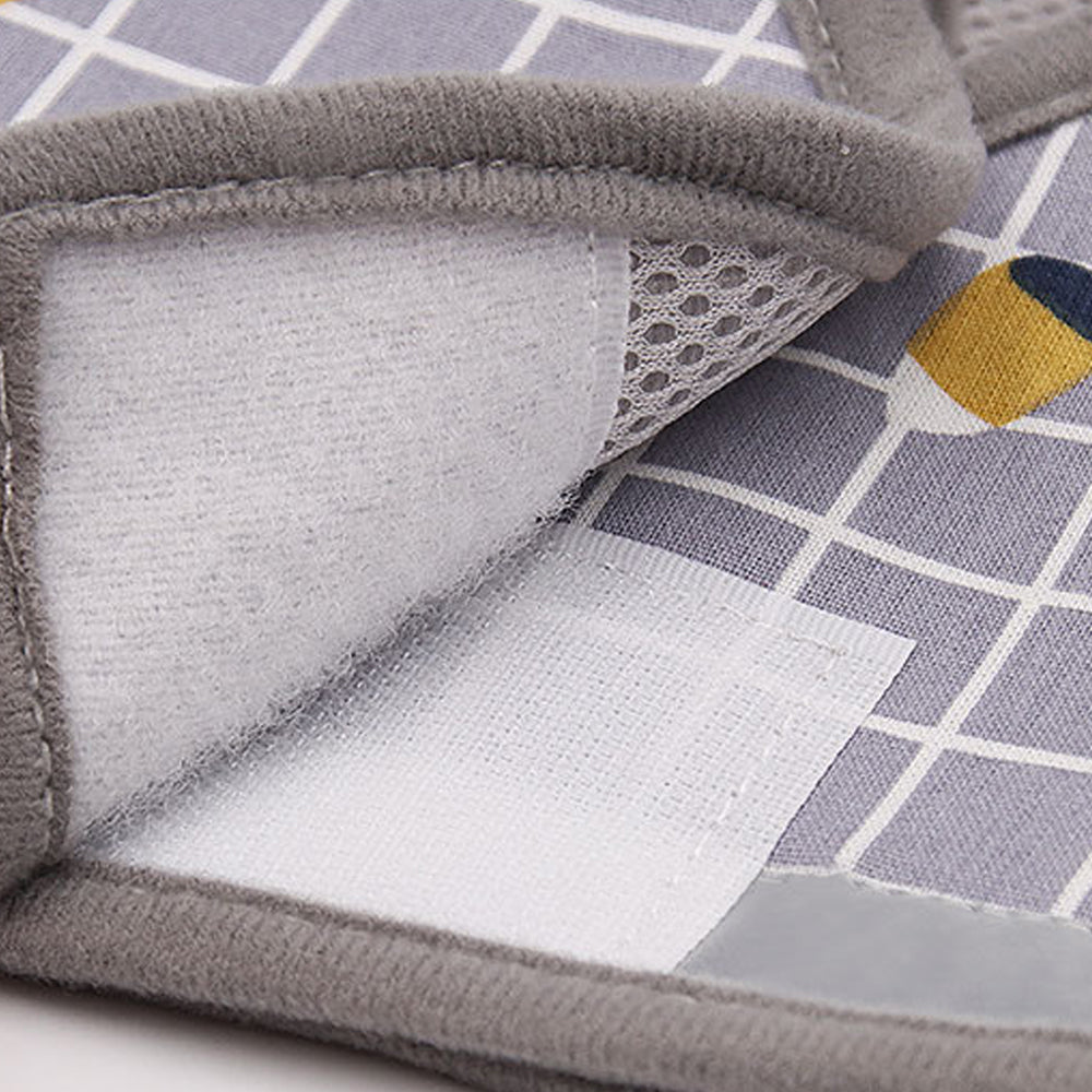 Printed Pet Dog Walking Jacket Cat Reflective Harness Puppy Lead Leash Vest Grey XS