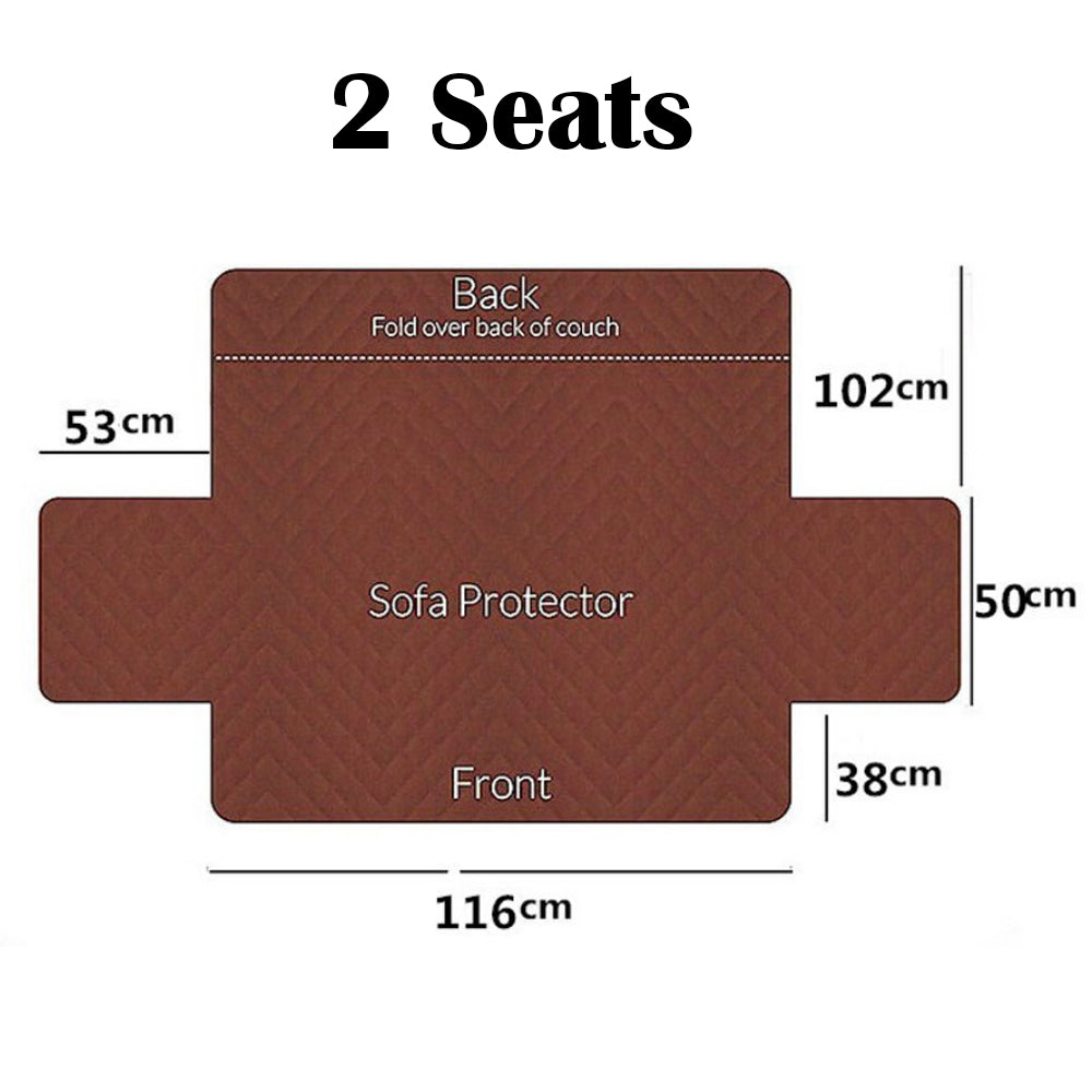 Classic Lattice Quilted Couch Sofa Cover Slipcover Living Room Home Decoration Black 1 Seater Sofa