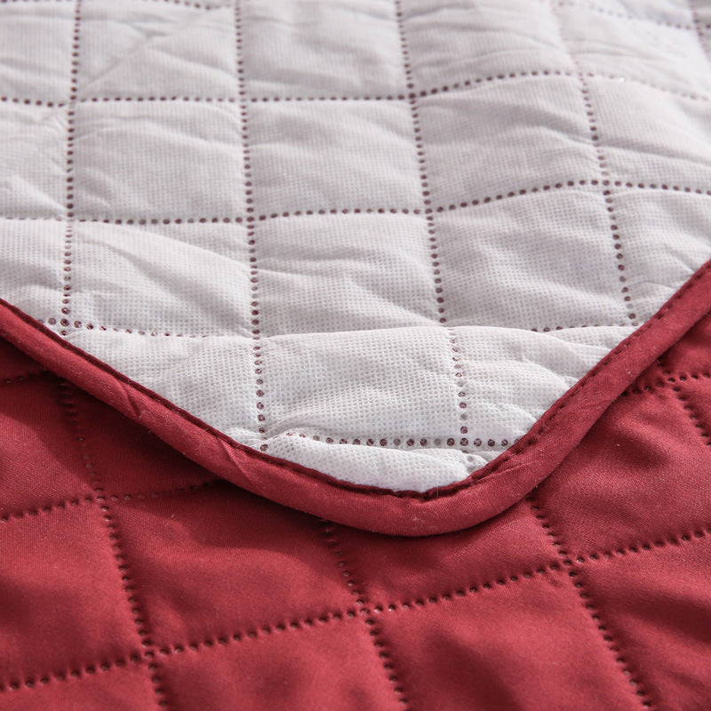 Quilted Leather Couch Sofa Cover Living Room Sofa Protector Slipcover Home Decoration Red for 3 Seater Sofa