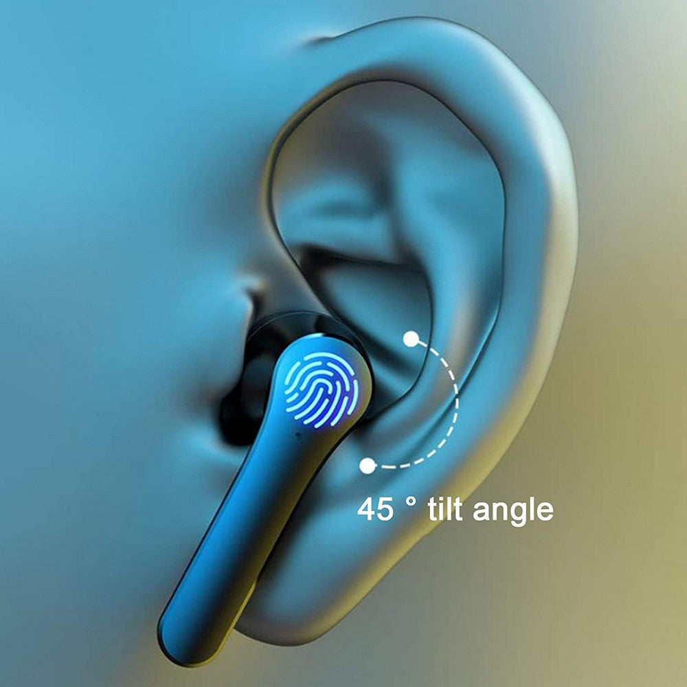LB-20 Wireless Earbuds Bluetooth 5.0 Headphones Hi-Fi Stereo Touch Control TWS Headset with Charging Case Black