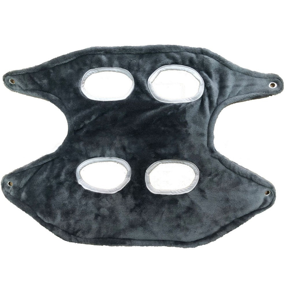 Small Pet Grooming Hammock Bathing Drying Towel Nail Trimming Scratching Restraint Hammock for Dog and Cat with 2 Hooks Grey