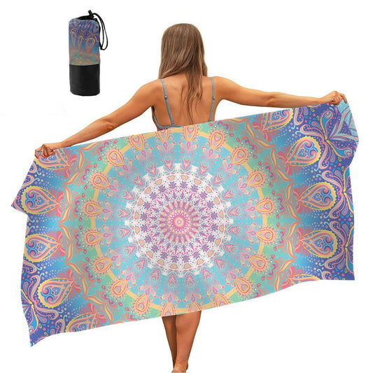 80x160cm Quick Dry Beach Towel Sand Free Beach Mat with Storage Bag Style 3