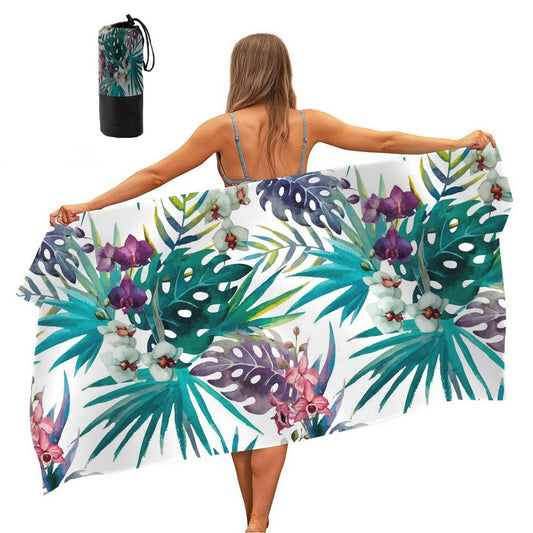 80x160cm Quick Dry Beach Towel Sand Free Beach Mat with Storage Bag Style 4