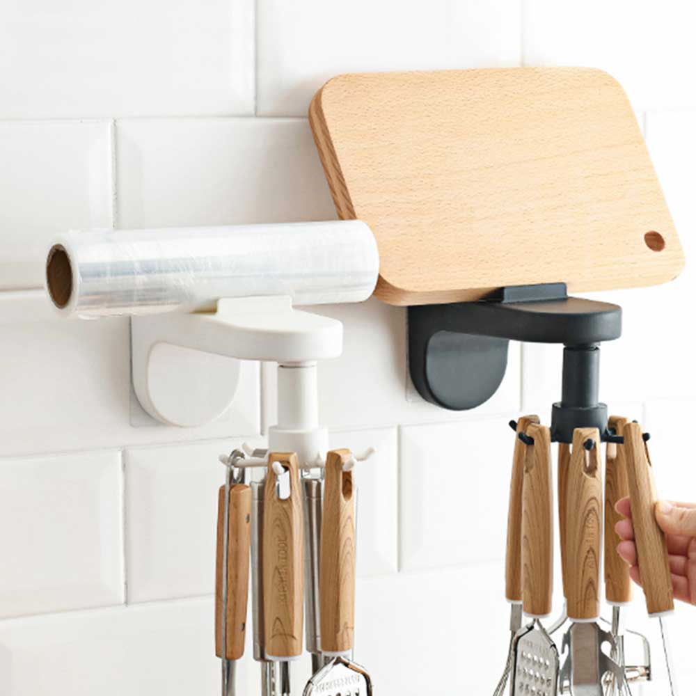 2 X Self-Adhesive Kitchen Wall Mounted Cooking Utensil Hanger Hook Organizer Rack