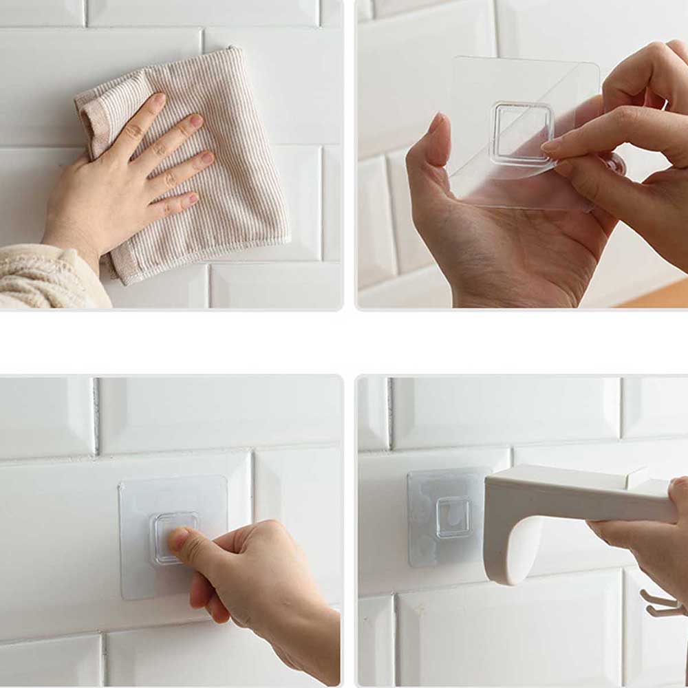 2 X Self-Adhesive Kitchen Wall Mounted Cooking Utensil Hanger Hook Organizer Rack