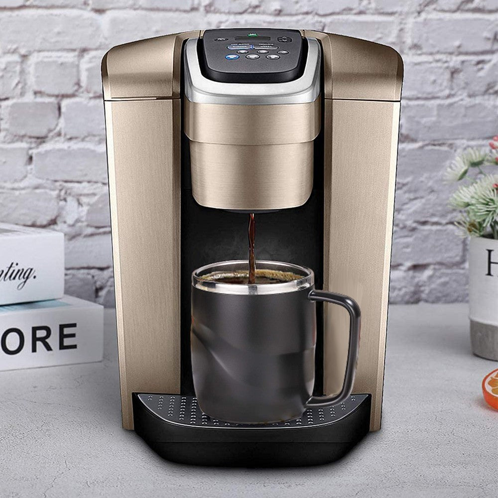 2X Black White Stainless Steel Coffee Mug Coffee Drinking Cup with Lid