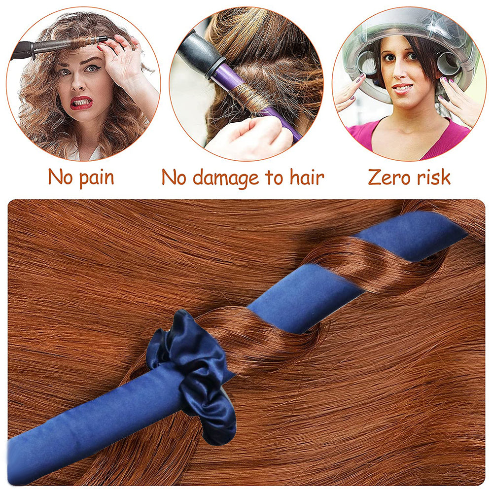 Lazy Heatless Hair Curler Sponge Roller Hair Curling Rod Foam Stick with Clip