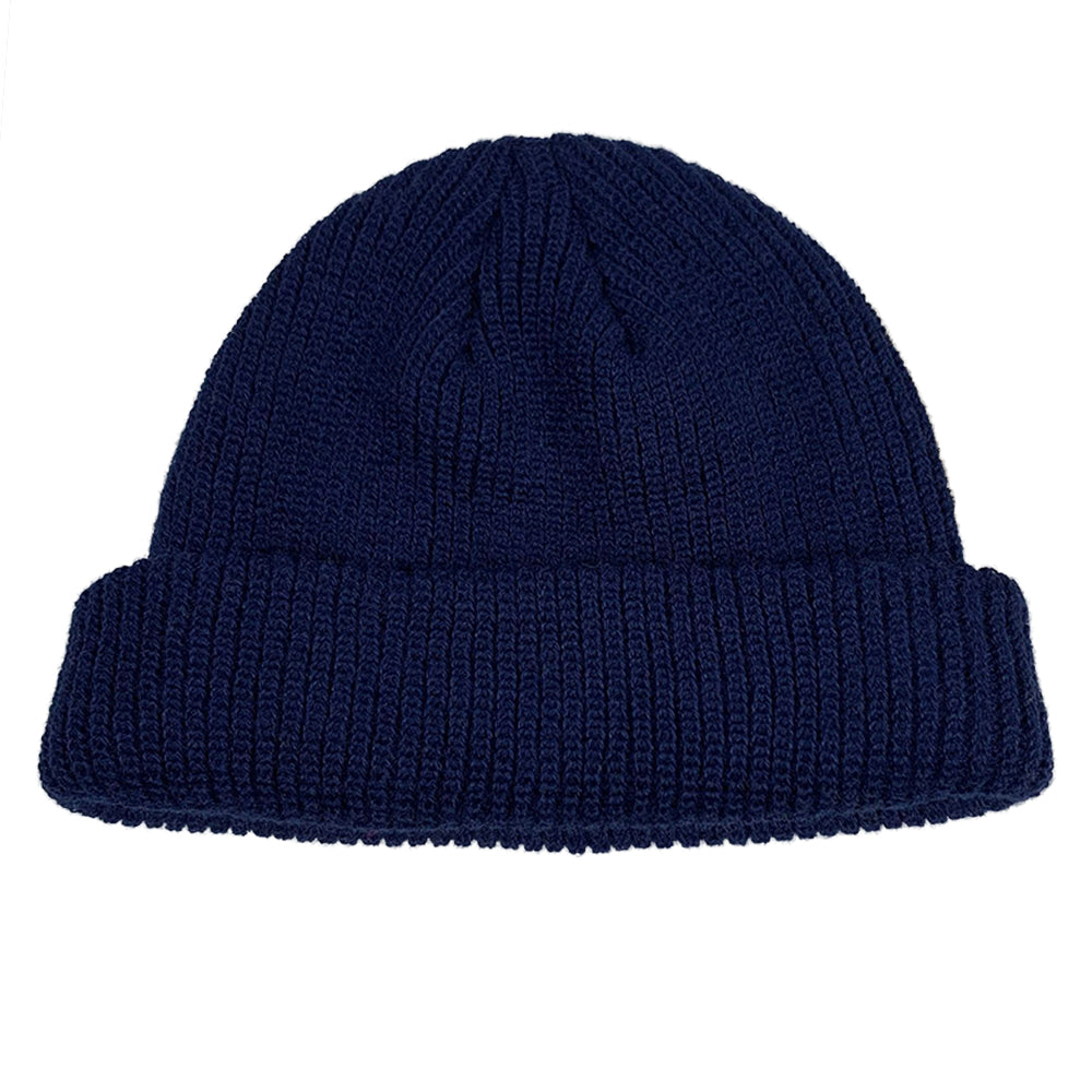 4 Pieces Royal Blue Navy Black Grey Unisex Beanie Roll up Edge Hat Skullcap Beanie Winter Warm Head Hat