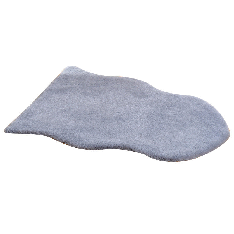 Grey 50x80cm Floor Rug Ultra Soft Faux Fur Throw Rug Chair Ground Mat Couch Pad Area Rugs Bedside Carpet Mat for Bedroom Living Room