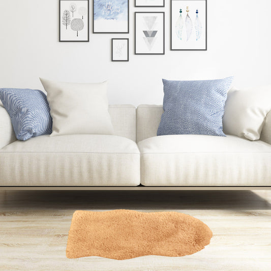 Khaki 50x80cm Floor Rug Ultra Soft Faux Fur Throw Rug Chair Ground Mat Couch Pad Area Rugs Bedside Carpet Mat for Bedroom Living Room