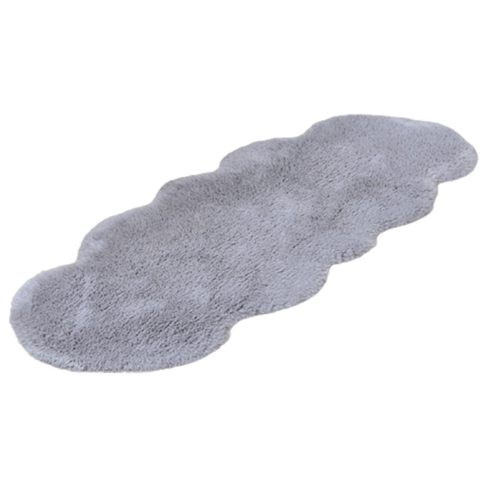 Grey 60x90cm Floor Rug Ultra Soft Faux Fur Throw Rug Chair Ground Mat Couch Pad Area Rugs Bedside Carpet Mat for Bedroom Living Room