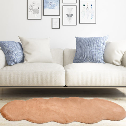 Khaki 60x90cm Floor Rug Ultra Soft Faux Fur Throw Rug Chair Ground Mat Couch Pad Area Rugs Bedside Carpet Mat for Bedroom Living Room