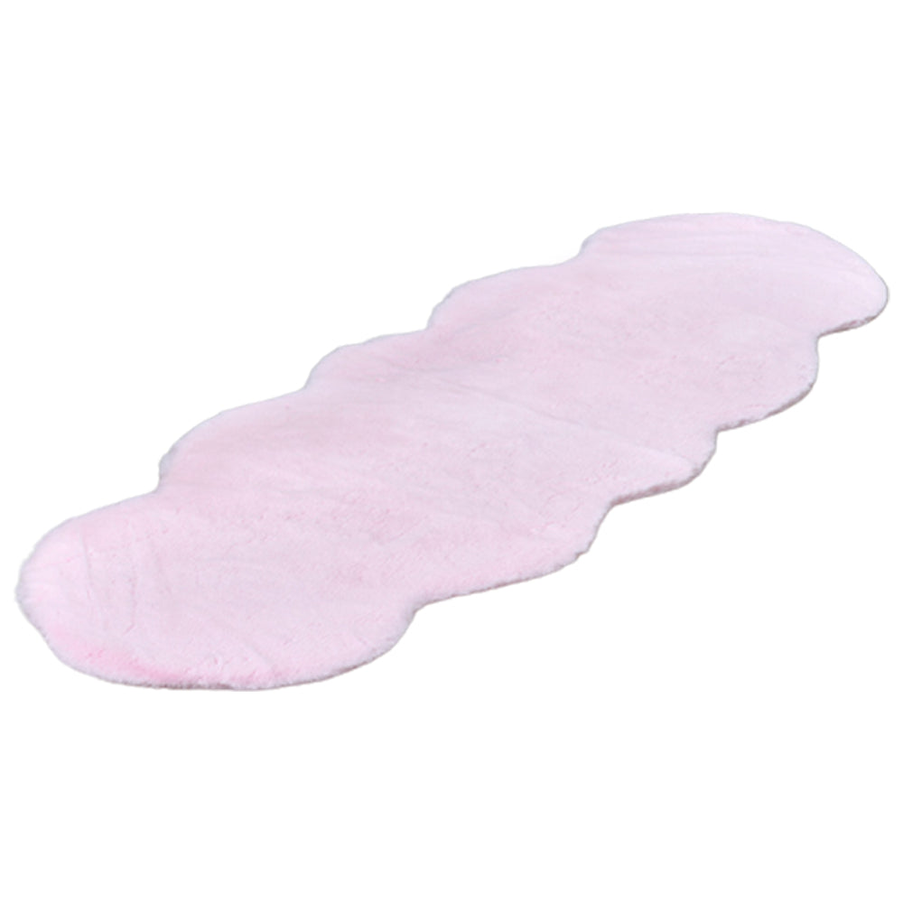 Pink 60x90cm Floor Rug Ultra Soft Faux Fur Throw Rug Chair Ground Mat Couch Pad Area Rugs Bedside Carpet Mat for Bedroom Living Room