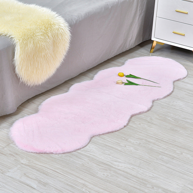 Pink 60x90cm Floor Rug Ultra Soft Faux Fur Throw Rug Chair Ground Mat Couch Pad Area Rugs Bedside Carpet Mat for Bedroom Living Room