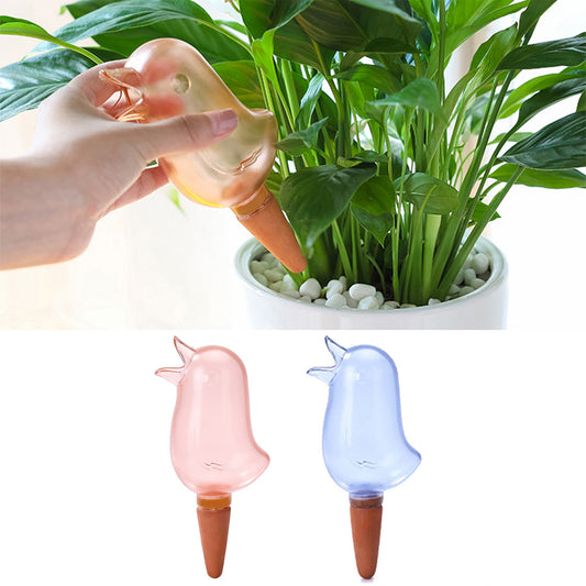 4X Red Blue Bird Shape Self Watering Spike Planter Plant Dripper Home Garden Drip Irrigation Watering Spikes