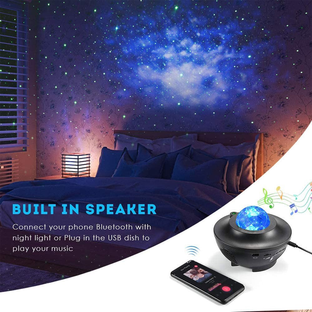 App Remote Control Multiple Colours LED Galaxy Star Projector Bluetooth Music Speaker Night Light Home Decoration Lamp