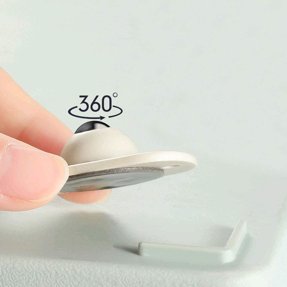 8Pcs Self Adhesive Caster Wheels Stainless Steel Ball Swivel Wheels 360 Degree Rotation Universal Wheels Sticky Pulley for Bins Storage Box Trash Can