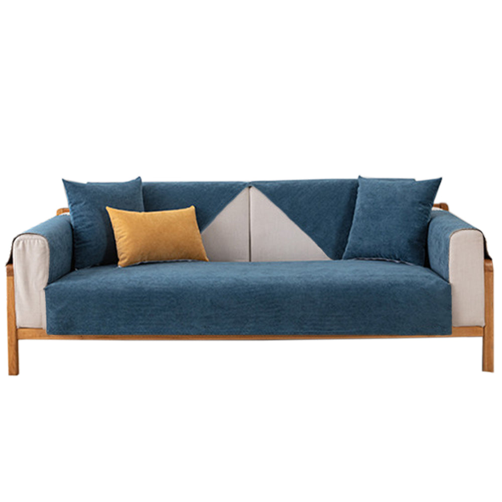Dark Blue 90x180cm Anti-Cat Scratch Water Resistant Sofa Towel Pet Couch Sofa Cover Home Decor